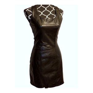 Dabello Quality Leather Dress Genuine Leather Size 5 NWOT